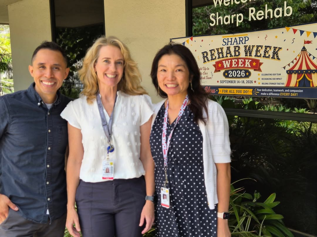 Instagram post by Juan Torres: As we celebrate National Rehabilitation Awareness Week, we honor the dedicated rehabilitation caregivers across Sharp who help patients find…