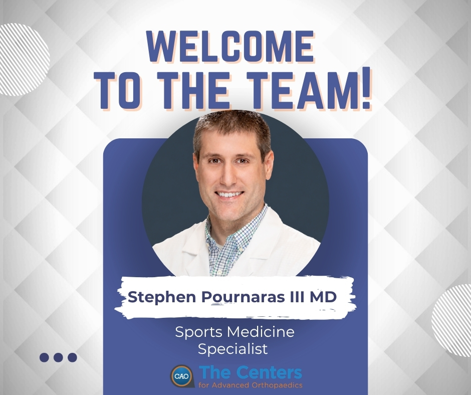 Instagram post by Steven Bernstein: 🎉 Please join us in welcoming Stephen Pournaras III, MD, to CAO! Dr. Pournaras is an orthopaedic surgeon specializing in sports medicine, a…