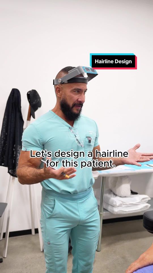 Video by Dr. Christopher Varona: Let's create the perfect hairline for this patient.