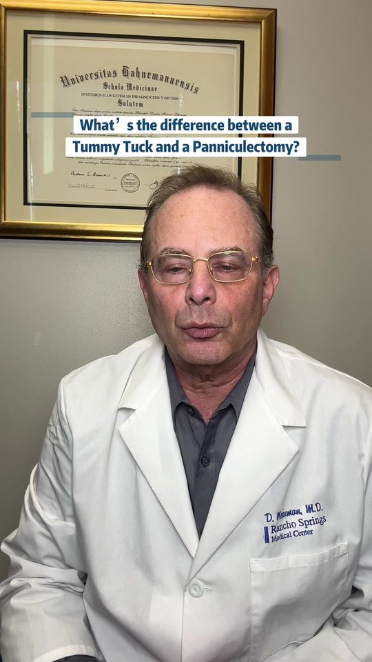 Video by Dr. David A. Newman: Ever wondered the difference between a tummy tuck and a panniculectomy? Dr. Newman’s got you cove…