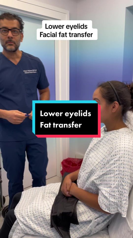 Video by Dr. Dilip D. Madnani: Todays lower eyelids with facial fat transfer Patient was comfortable under local anesthesia with…