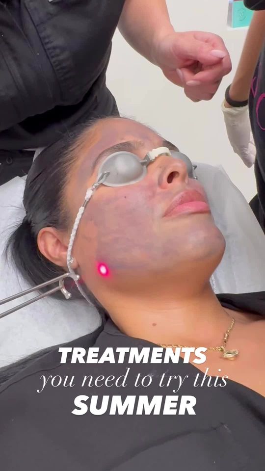 Video by Dr. Janet Allenby: Here’s 4 treatments you need to try this summer🌞 ⚡️CHROME CARBON PEEL: This treatment helps to i…