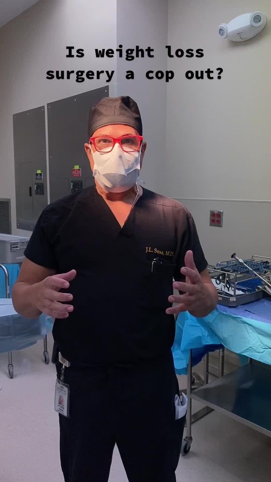 Video by Dr. Jorge Sosa: Is weight loss surgery a cop out?!? Here's what Dr. Sosa says about it!