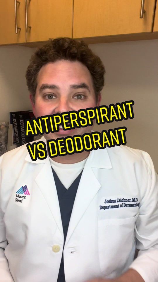 Video by Dr. Joshua Zeichner: Difference between antiperspirant & deodorant @OldSpice