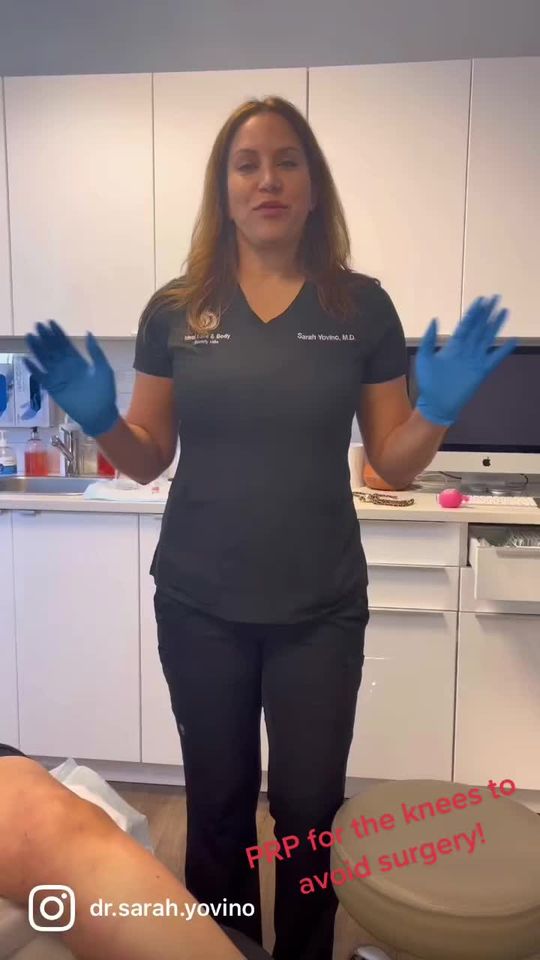 Video by Dr. Justin Yovino: Do you have pain in your knees? Get platelet rich plasma injections for rejuvenation and pain rel…