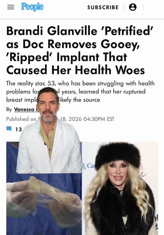 Video by Dr. Kevin Brenner: Brandi Glanville Says Her Facial Parasite Was Caused by ‘Completely Ruptured’ Breast Implants. As…
