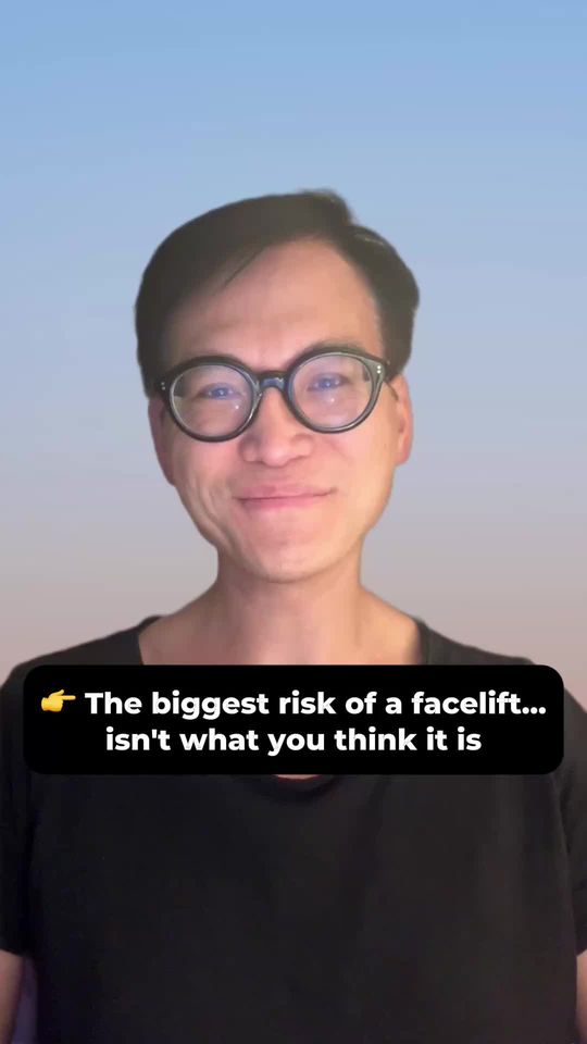 Video by Dr. Larry Fan: The biggest risk of a facelift is not what you think. A patient told me, “Doctor, I know I need t…