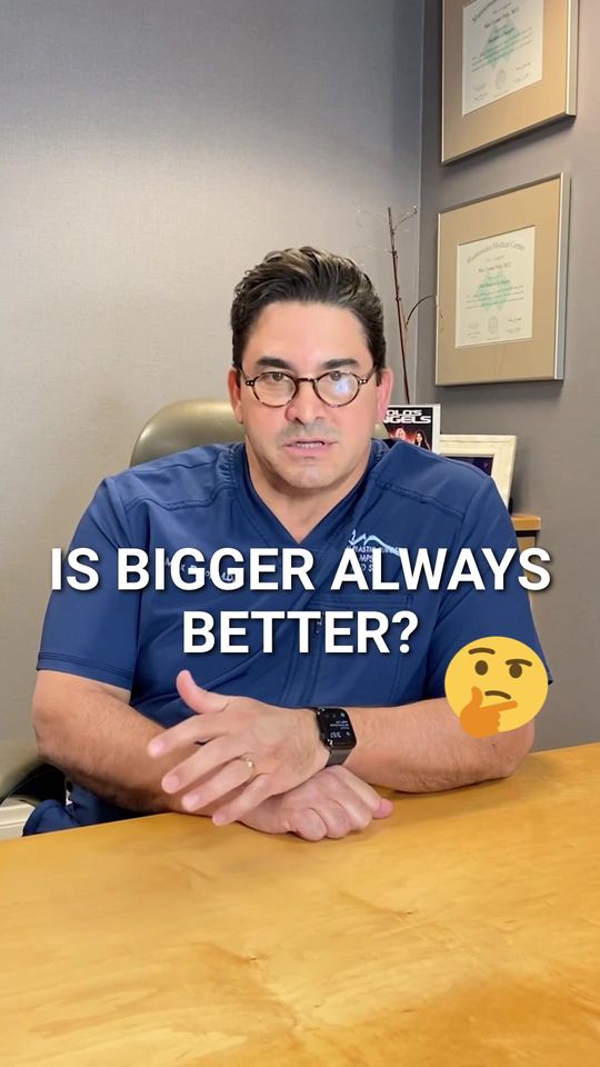 Video by Dr. Max Polo: Is bigger always better? 🧐 Dr. Polo has an answer! | 📱305.595.2969 📍Kendall, Coral Gables, Sou…