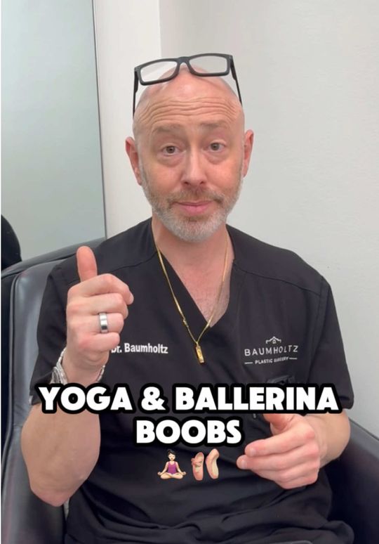 Video by Dr. Michael Baumholtz: What are our thoughts on “Yoga Boobs” previously known as “Ballerina Boobs”? — We are here to com…