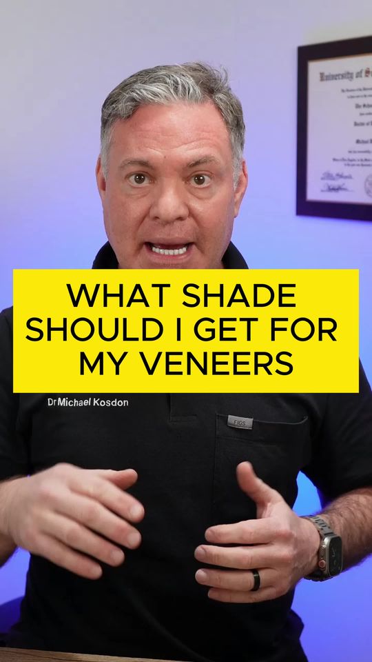 Video by Dr. Michael D. Kosdon: WHAT SHADE SHOULD I GET FOR MY PORCELAIN VENEERS?