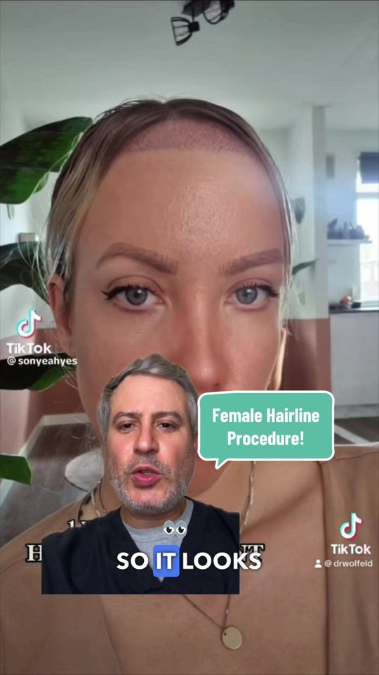 Video by Dr. Michael Wolfeld: This woman lowered her hairline with a hair transplant! Hair restoration expert Dr Wolfeld shares…
