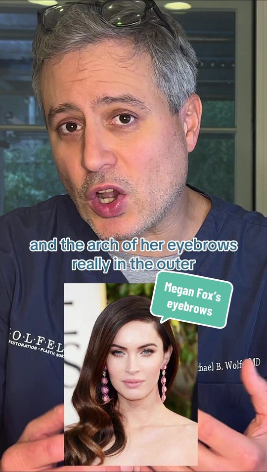Video by Dr. Michael Wolfeld: Part 1: A deep dive into megan fox’s eyebrow and facial structure, lead by Plastic Surgeon and ha…
