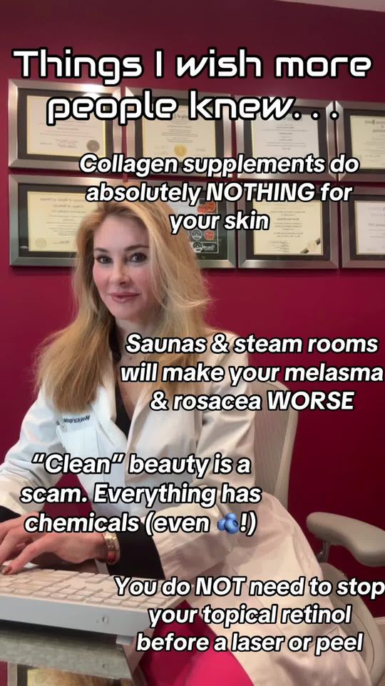Video by Dr. Monika Kiripolsky: Mic drop. Things I wish more people knew as a cosmetic dermatologist. . . Do any of these surpris…