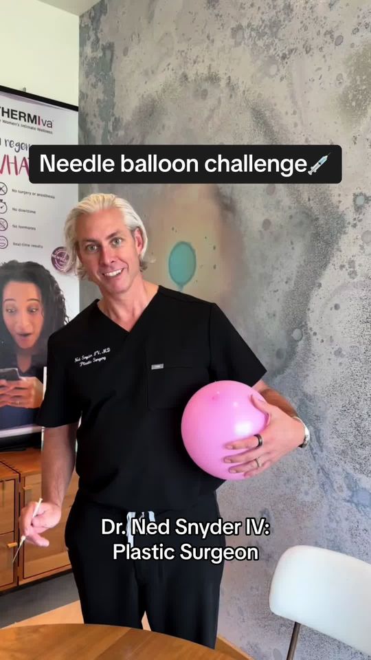 Video by Dr. Ned Snyder, IV: Balloon vs. Needle: Snyder Plastic Surgery edition!💉😉