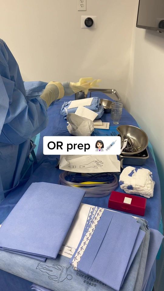 Video by Dr. Rachel Walker: Our OR team prep routine for surgeries! All hands on deck for all of our patients - In office sur…