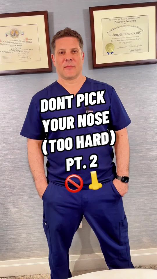 Video by Dr. Richard W. Westreich: Don't Pick Your Nose Too Hard Otherwise You May Pick A Hole In It Pt. 2