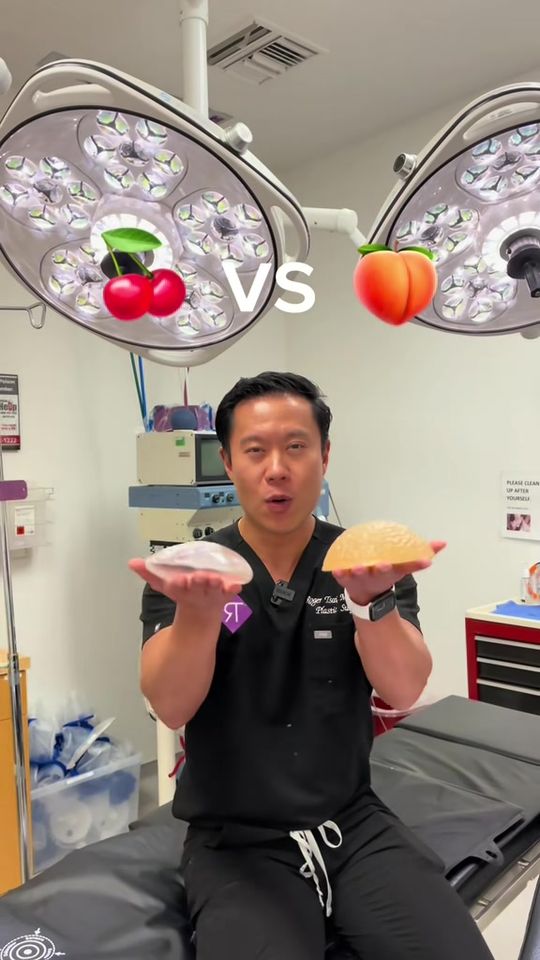 Video by Dr. Roger Tsai: Butt implant vs breast implant, let’s go over the difference! 🍑🍒