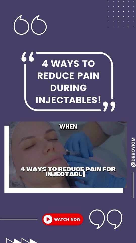Video by Dr. Roy Kim: 😖 Scared of the pain with Botox or fillers? Let’s fix that — here are 4 ways I reduce it in my p…