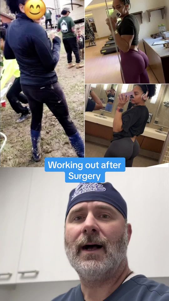 Video by Dr. S. Alexander Earle: Working out after surgery🤙🏼