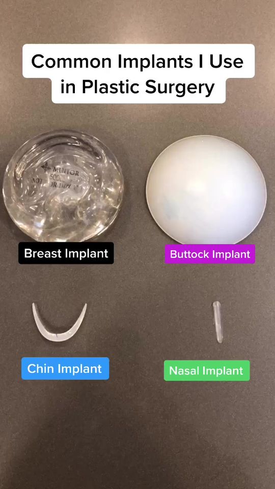 Video by Dr. Steven Wallach: Common Implants I use in plastic Surgery.