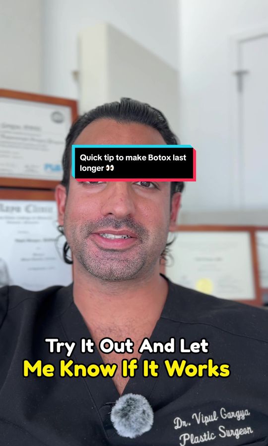 Video by Dr. Vipul Gargya: A quick tip to make your Botox last longer 👀