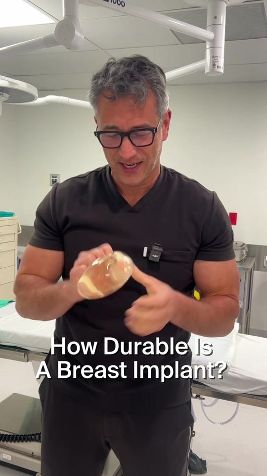 Video by Dr. Walter Joseph: How strong are breast implants, really? 💪 Could you actually tear one with your bare hands? 🤔🫢